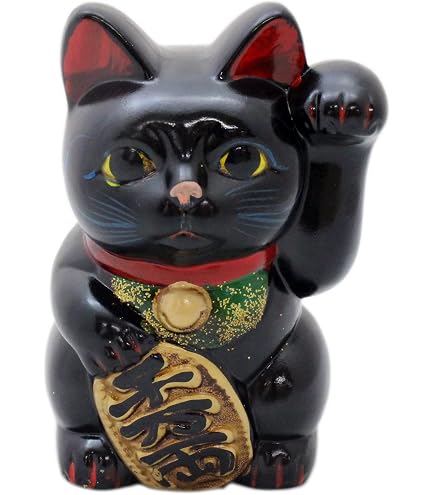 Amazon | クラフトマンハウス 招き猫 貯金箱(中)瀬戸焼 開運 黄ぶち